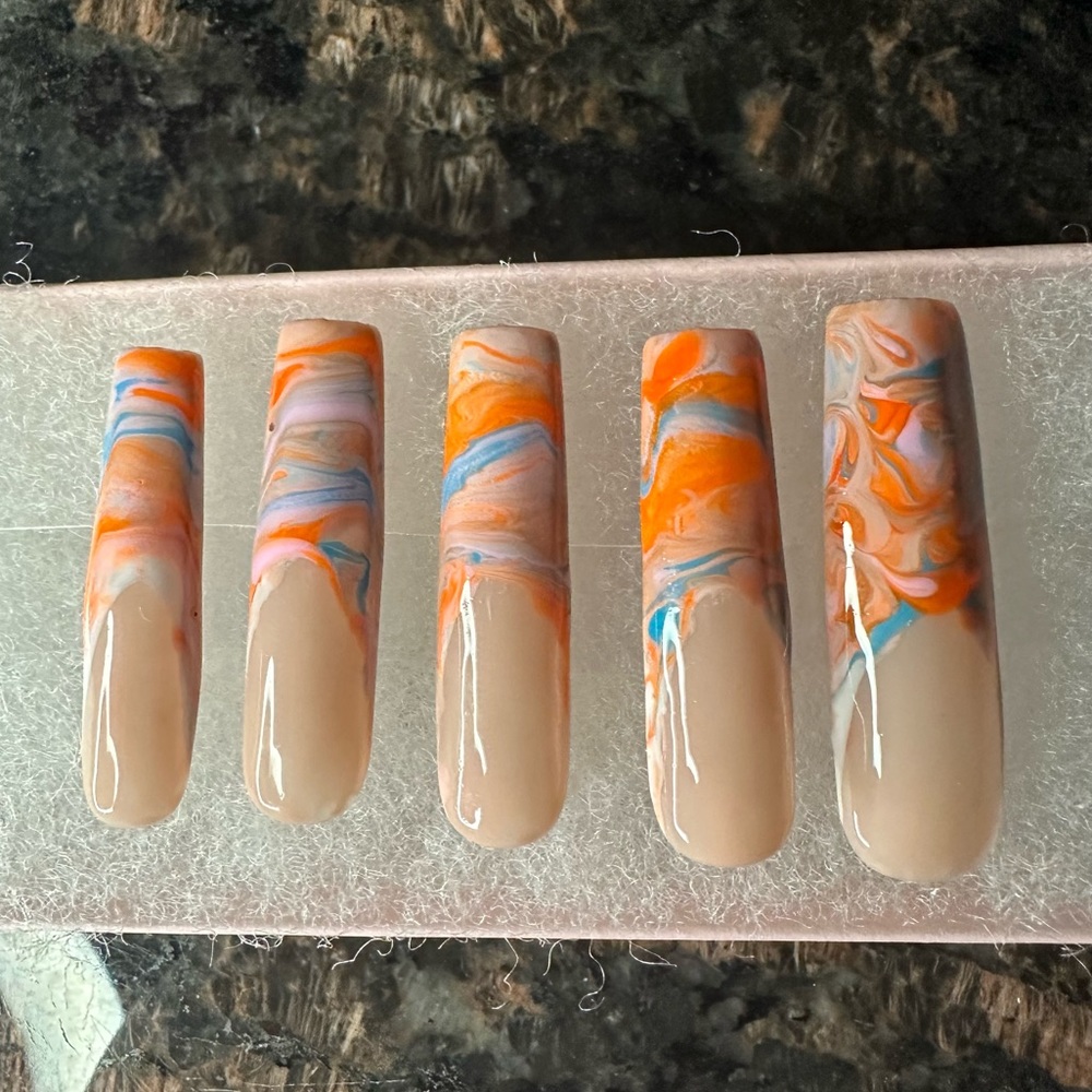 “Sand Bar” Press On Set by LoveScottiNails
